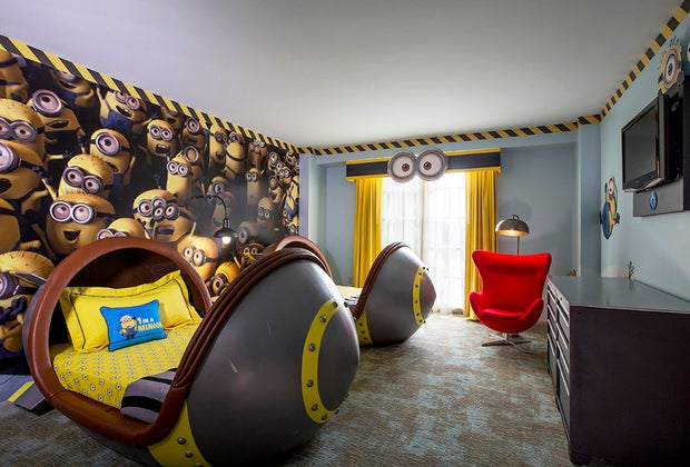 Best Themed Hotel Suites: : Despicable Me Kids' Suites at Loews Portofino Bay Hotel at Universal Orlando :Hotel Suites Around the World That Will Blow Your Kids' Minds