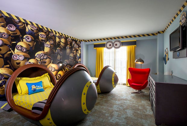 Best Themed Hotel Suites: : Despicable Me Kids' Suites at Loews Portofino Bay Hotel at Universal Orlando :Hotel Suites Around the World That Will Blow Your Kids' Minds