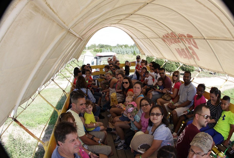 There's nothing like a good, old-fashioned hayride to usher in the fall season./Photo courtesy of Dewberry Farm.