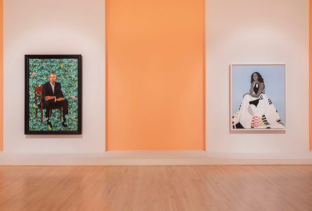 The Obama Portraits are on loan from the National Portrait Gallery at the Brooklyn Museum