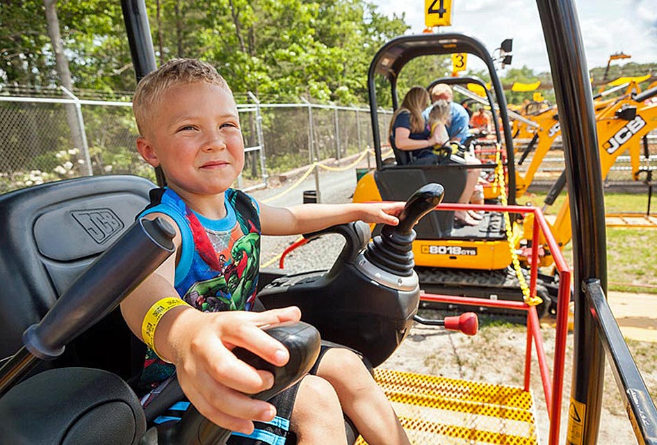 March brings the seasonal opening of Diggerland, where kids can get hands-on with real construction equipment. Photo courtesy of the park