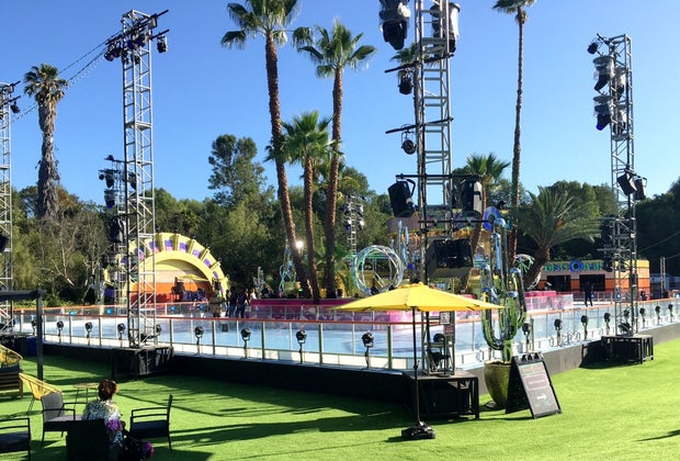 The DiscOasis at South Coast Botanic Garden: the skating stage