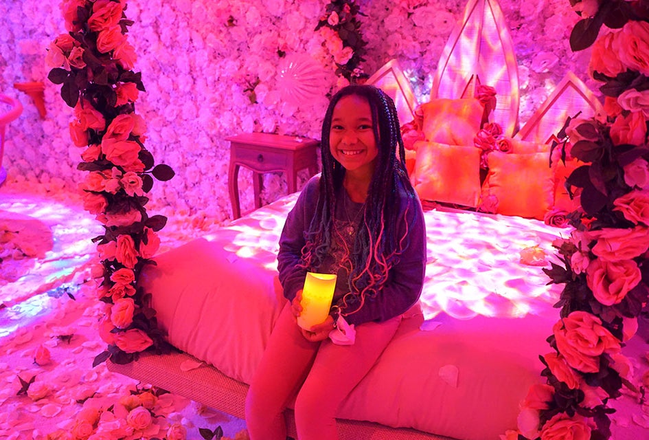 See Isabella's flower-filled wonderland in real-life at the new Disney Encanto x CAMP experience at the Flatiron location. 