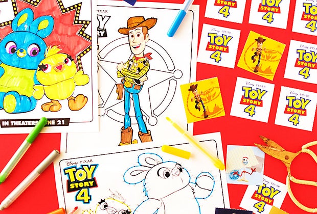 Coloring pages of all your favorite characters from Disney, like Woody from Toy Story.
