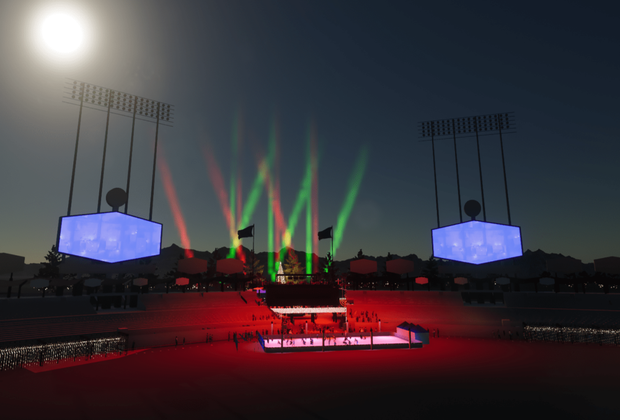 Under the light of the jumbotrons, families can skate the night away at Dodger Stadium.
