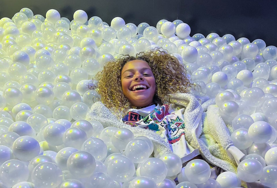 Diving into a ball pit will make any kid smile! 