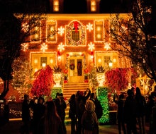 The Dyker Heights Christmas lights attract throngs of visitors to the Brooklyn neighborhood each holiday season. Photo courtesy of Dyker Heights Lights