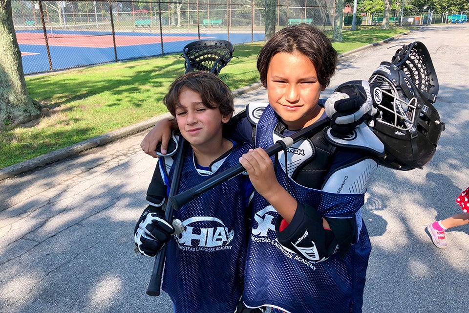 Lacrosse Academy operates several camps at parks around the town of Hempstead. Photo by Jaime Sumersille