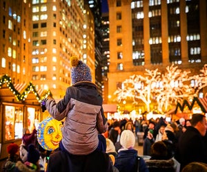 Bundle up for a Christmas market this December. Photo courtesy of Christkindlmarket at Daley Plaza