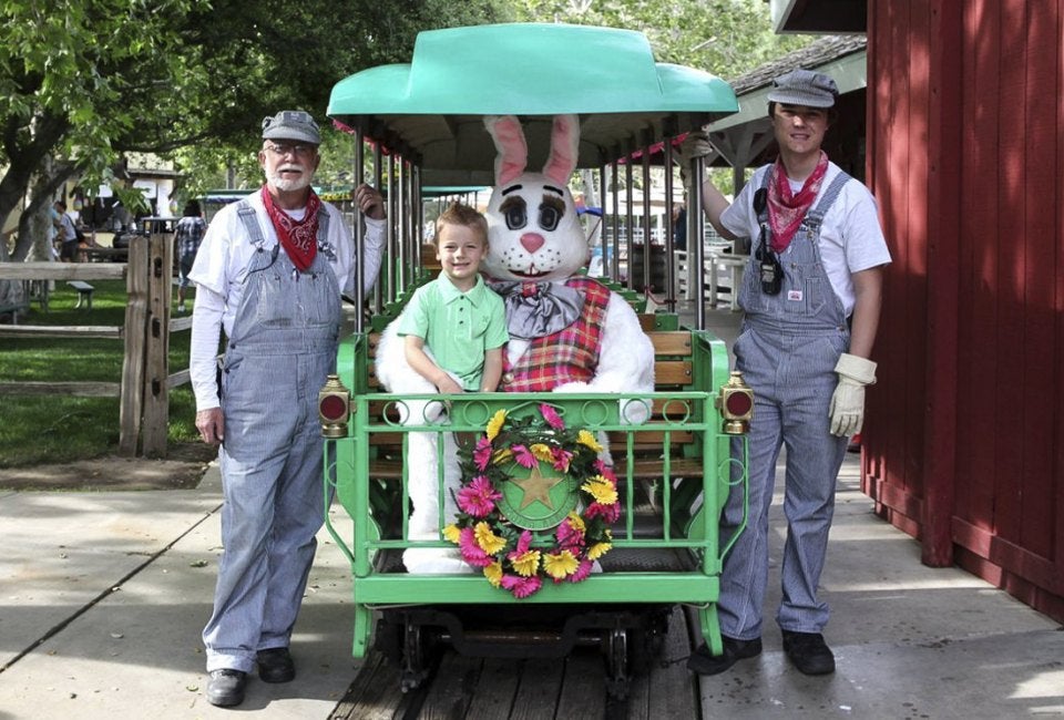 Easter Bunny Pictures Near Los Angeles Hop aboard the Easter Eggstravaganza! Photo courtesy of Irvine Park Railroad
