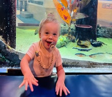 Little girl enjoying the aquarium. Photo by Kylie Williams 