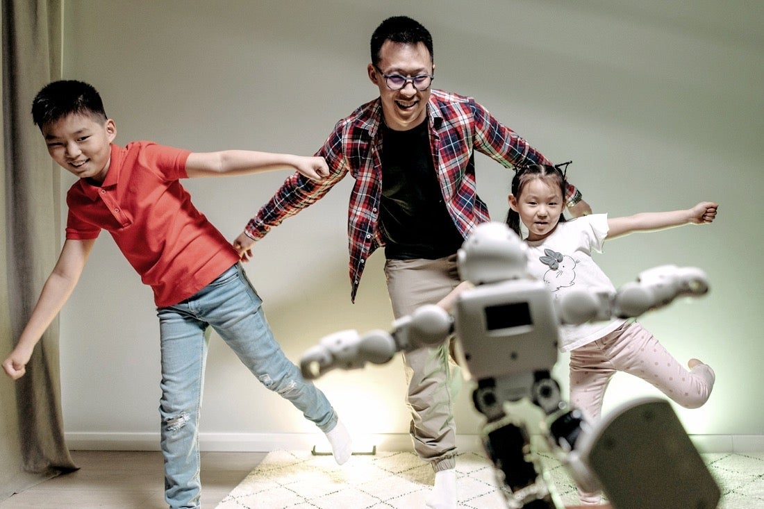 Try a little freeze dancing, robot style! Photo courtesy of Pavel Danilyuk via Pexels