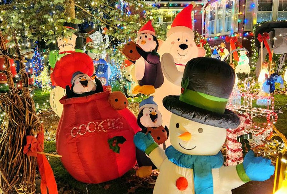 It costs nothing to take in the display at Fanwood's Famous Christmas House. Photo courtesy of  Fanwood's Famous Christmas House