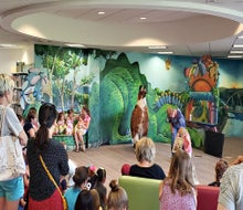 A spacious open area provides room for play or presentations in Farmington. Photo courtesy of Farmington Libraries