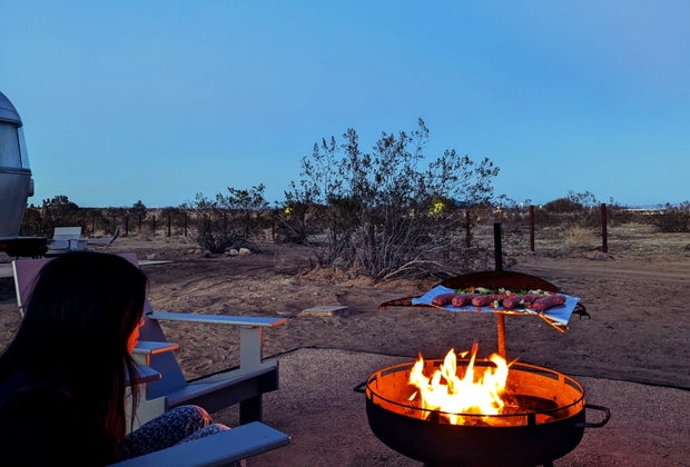 The New AutoCamp Joshua Tree: Cook on a campfire outside your door.