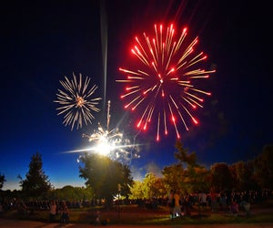 A Fourth of July fireworks display in Valparaiso. Photo courtesy of Valparaiso Parks & Recreation