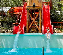 First into the pool wins as you race down Shotgun Falls at Riverhead's Splish Splash water park.