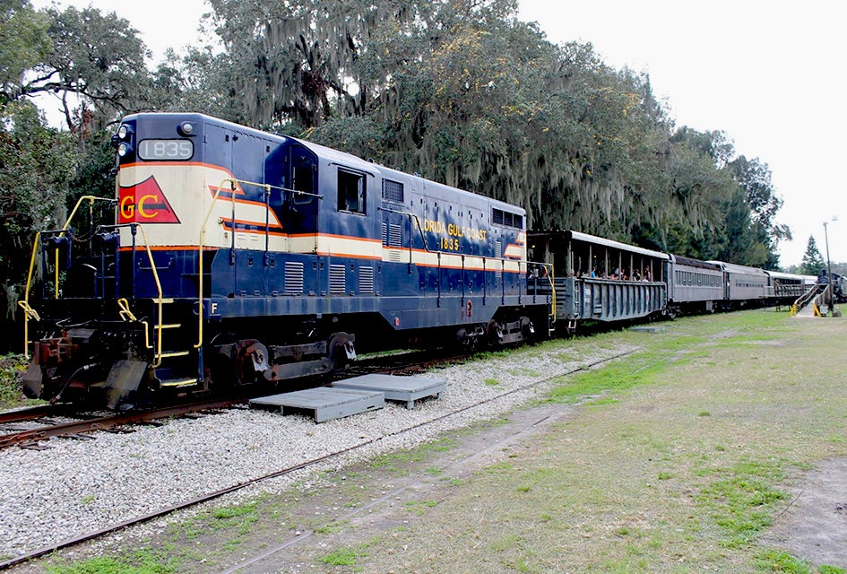 11 Scenic Train Rides Through Florida for Families Visitors can actually ride the exhibits at the Florida Railroad Museum, which hosts a variety of experiences throughout the year. Photo courtesy of the museum