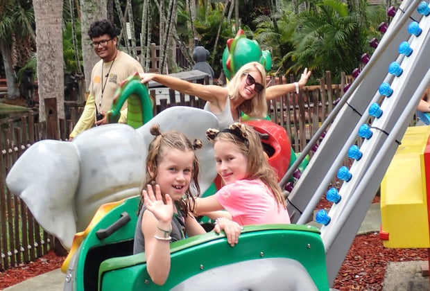 Theme park rides at Lion Country Safari