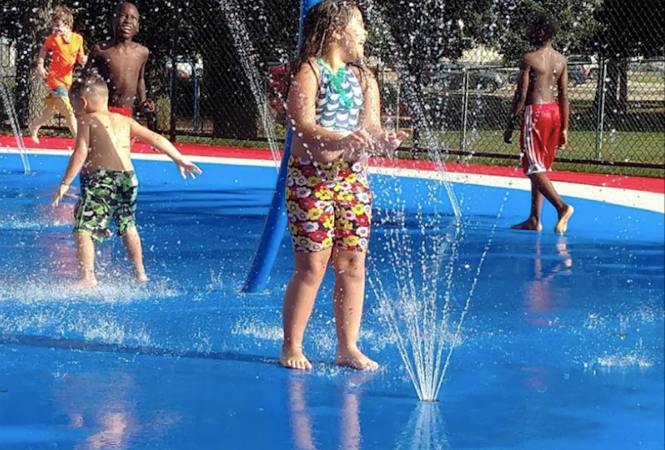 5 Free New Spraygrounds and Splash Pads to Visit with Boston Kids this Summer A recently renovated spray deck abuts a beloved free pool in Somerville's Foss Park. Photo courtesy of  Willene Ticianeli