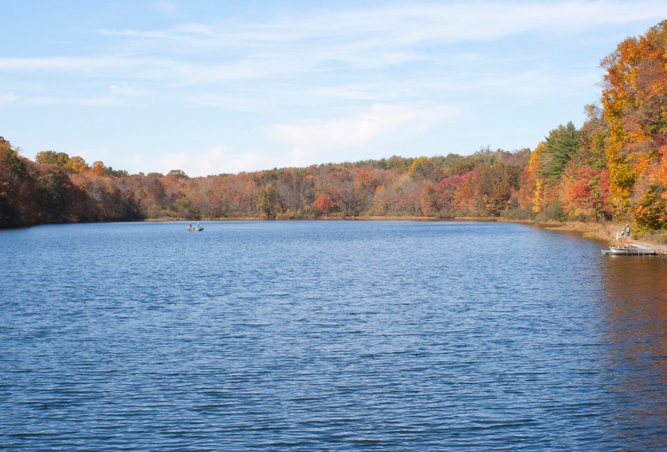 French Creek State Park and its campground offers a beautiful view of the fall colors, Photo courtesy of PA DCNR-Flickr