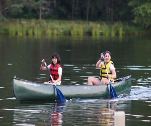 Frost Valley campers can hit the water in a canoe. Photo courtesy of the YMCA