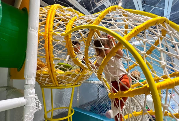 Image of child in climbing space at Playhouse Fairfield