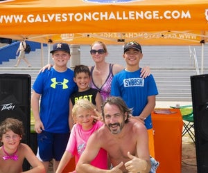 Go head-to-head with other families as you compete in life-size games and obstacles during the Galveston Family Beach Challenge. Photo courtesy of Galveston Convention & Visitors Bureau.