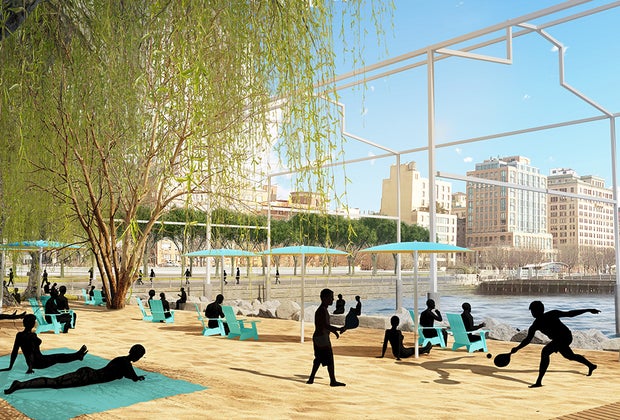 Gansevoort Peninsula beach