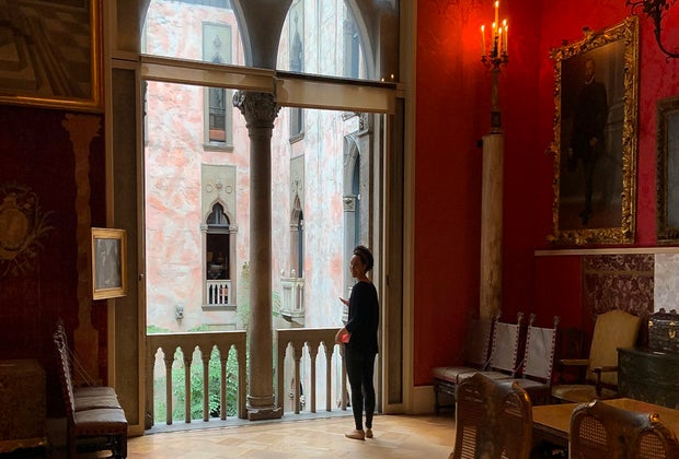 Image of Italianite windows at Boston's Isabella Stewart Gardner Museum.