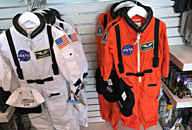 Adorable space suits and other gear are on sale at the Griffith Observatory gift shop.