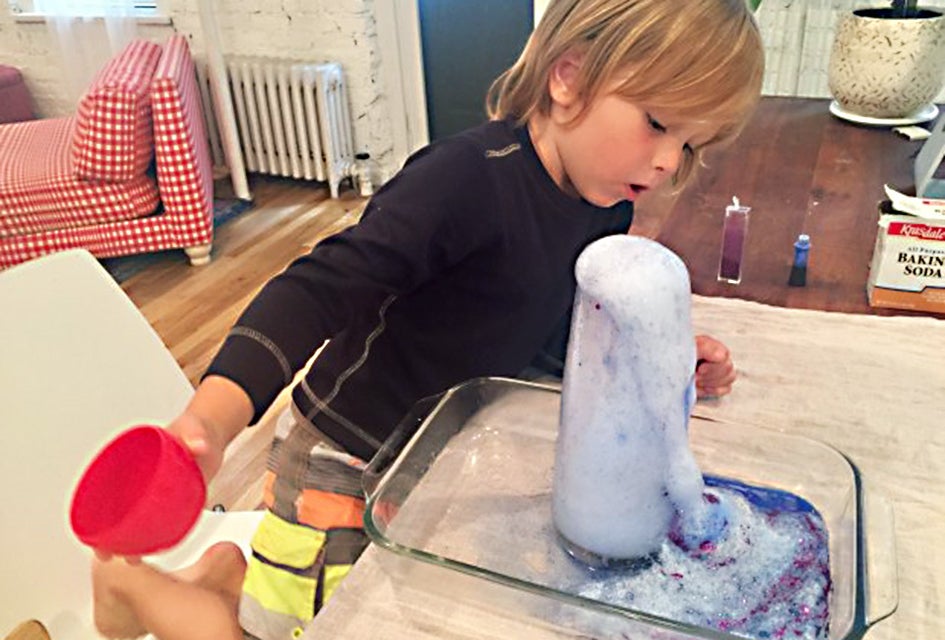 Get ready for some glittery fun with this simple volcano recipe. 