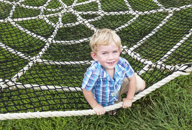 Play in the spider web at Garden of Eden