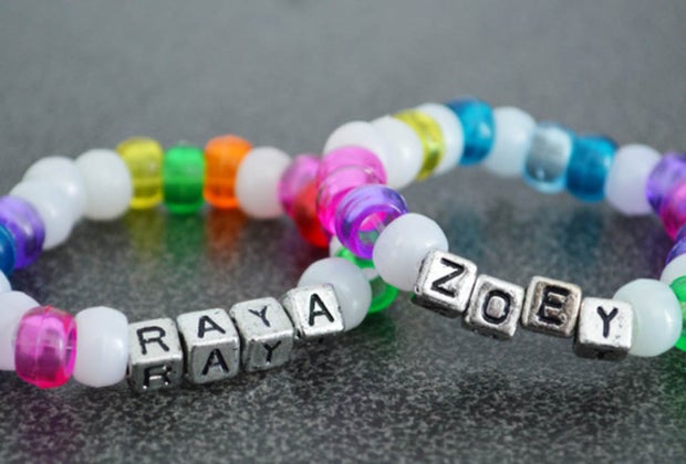 DIY friendship bracelets make a thoughtful take home gift.