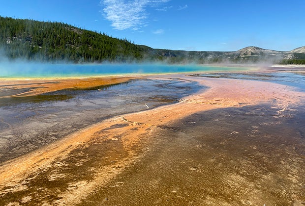 Yellowstone Stare in wonder at the wondrous Grand Prismatic Spring.