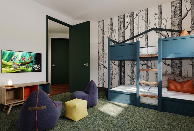 Great Wolf Lodge Poconos Gets Major Upgrades: Woodland Villa Kid's bunks