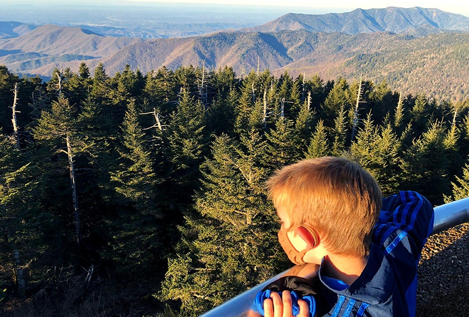70 Fun Things To Do in Gatlinburg and Pigeon Forge, Tennessee with Kids Climb to the highest point in Tennessee at Clingmans Dome in Great Smoky Mountains National Park.