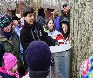 Learn all about maple sugaring at the Great Swamp Outdoor Education Center. Photo courtesy of the park