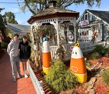 Milleridge Village goes all-out with its Halloween decorations. Photo by the author