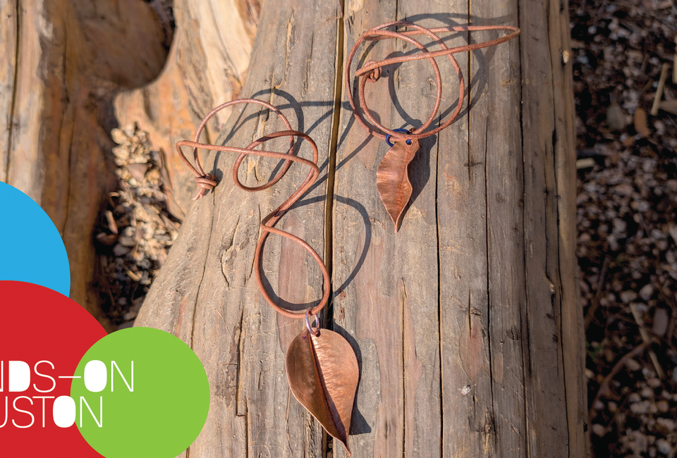 Hands-on Houston: Fold-Formed Leaf Necklace at Houston Center for Contemporary Craft