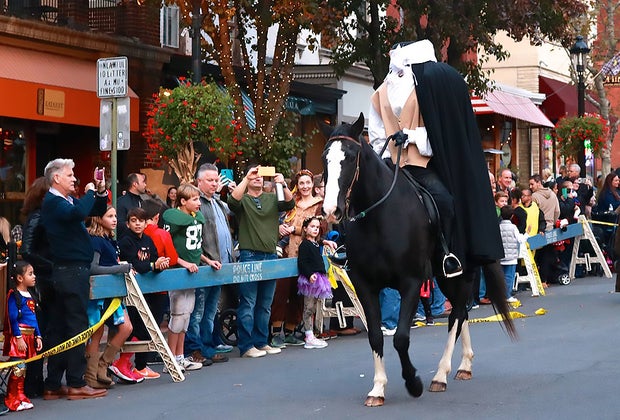 The Headless Horseman Halloween Parade in Tarrytown