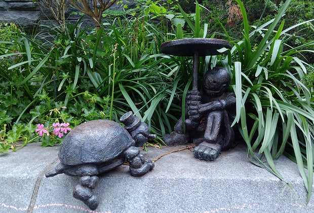 Hidden Gem in NY: Tom Otterness figurines nestled in Rockefeller Park
