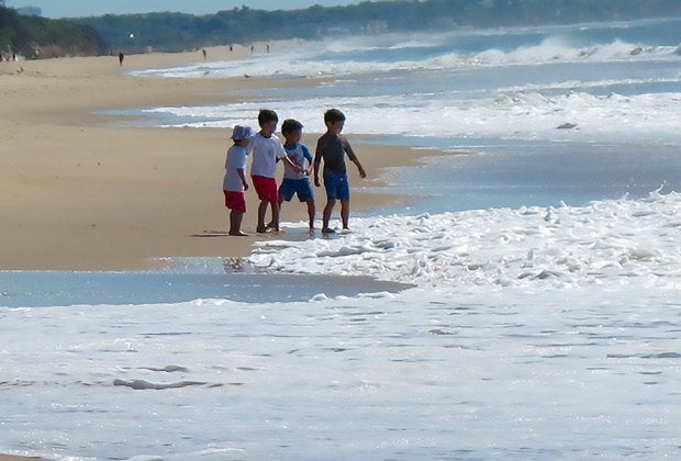 Kids on beach at HIther Hills State Park