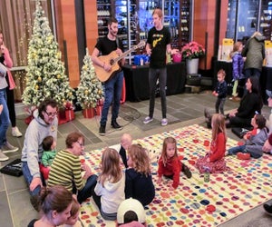 Holly-Day on the Harbor features music by Little Groove. Photo by Steve Lipofsky courtesy of Atlantic Wharf