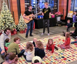 Holly-Day on the Harbor features music by Little Groove. Photo by Steve Lipofsky courtesy of Atlantic Wharf