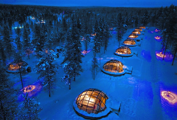  Best Themed Hotel Suites: : Kakslauttanen Arctic Resort : Hotel Suites Around the World That Will Blow Your Kids' Minds