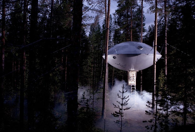 Best Themed Hotel Suites: The UFO at Treehotel 