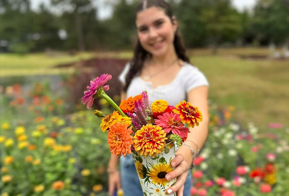 Pick your own flowers at one of these Houston farms. Photo courtesy Summer Skye Gardens