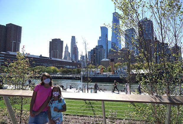 Hudson River Park's Pier 26 offers Lower Manhattan views