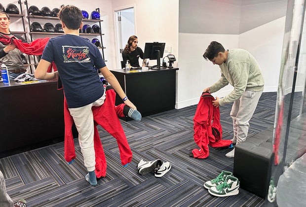 iFly indoor skydiving: suit up in a specialized flight sut